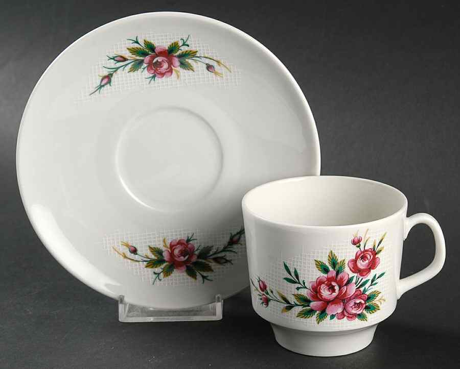 SCH660 Flat Cup & Saucer Set by Schumann - Bavaria-1