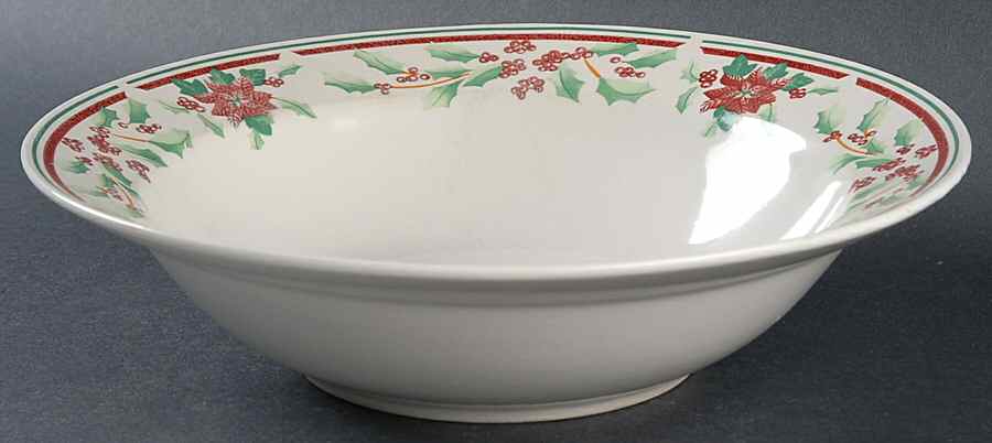 Poinsettia Delight 9" Round Vegetable Bowl by Sakura-1