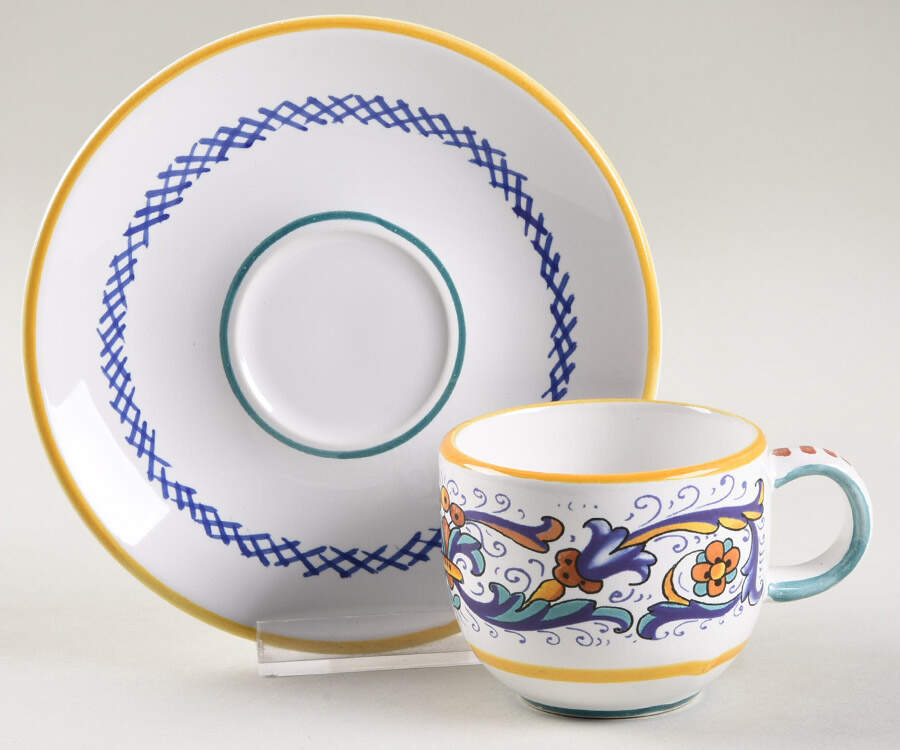 Deruta Espresso Cup and Saucer Set by Sur La Table-1