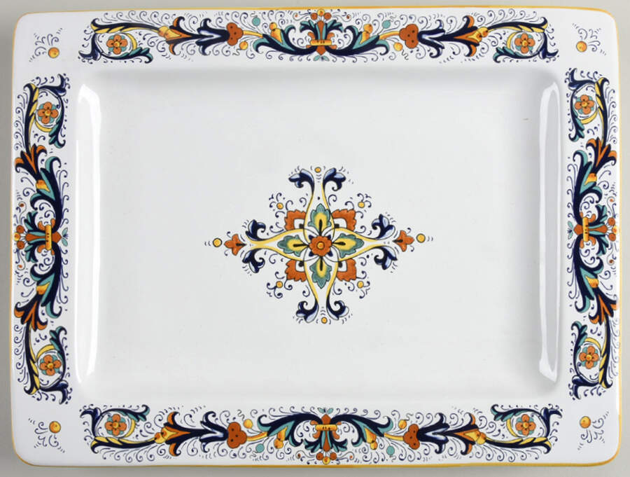Deruta 15" Rectangular Serving Platter by Sur La Table-1
