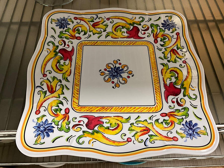 Deruta Square Melamine Dinner Plate by Sur La Table-1