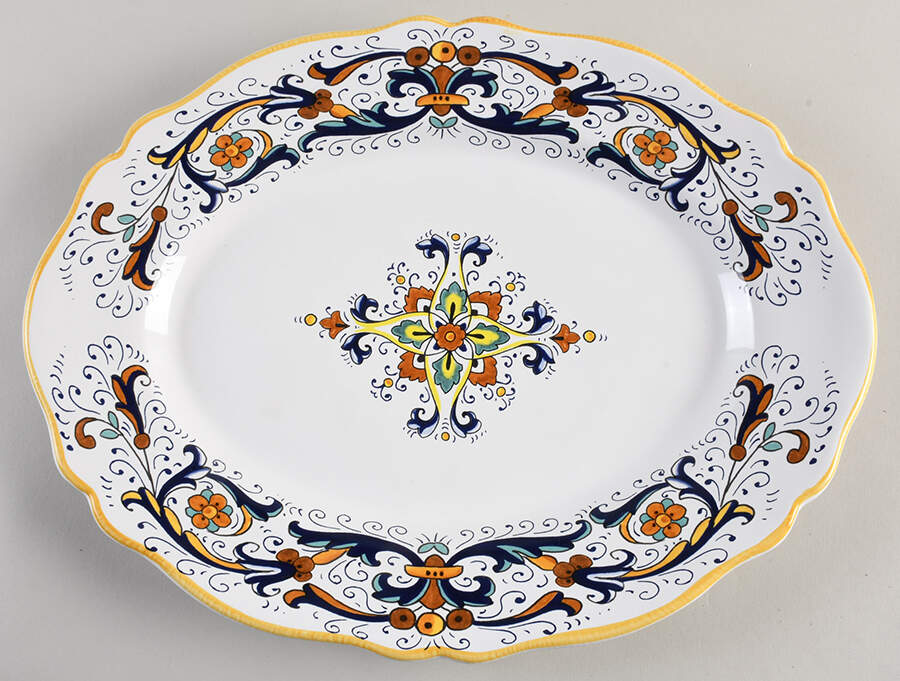 Deruta 15" Oval Serving Platter by Sur La Table-1