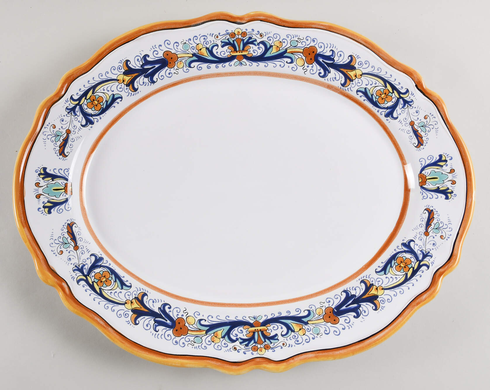 Deruta 16" Deep Oval Serving Platter by Sur La Table-1