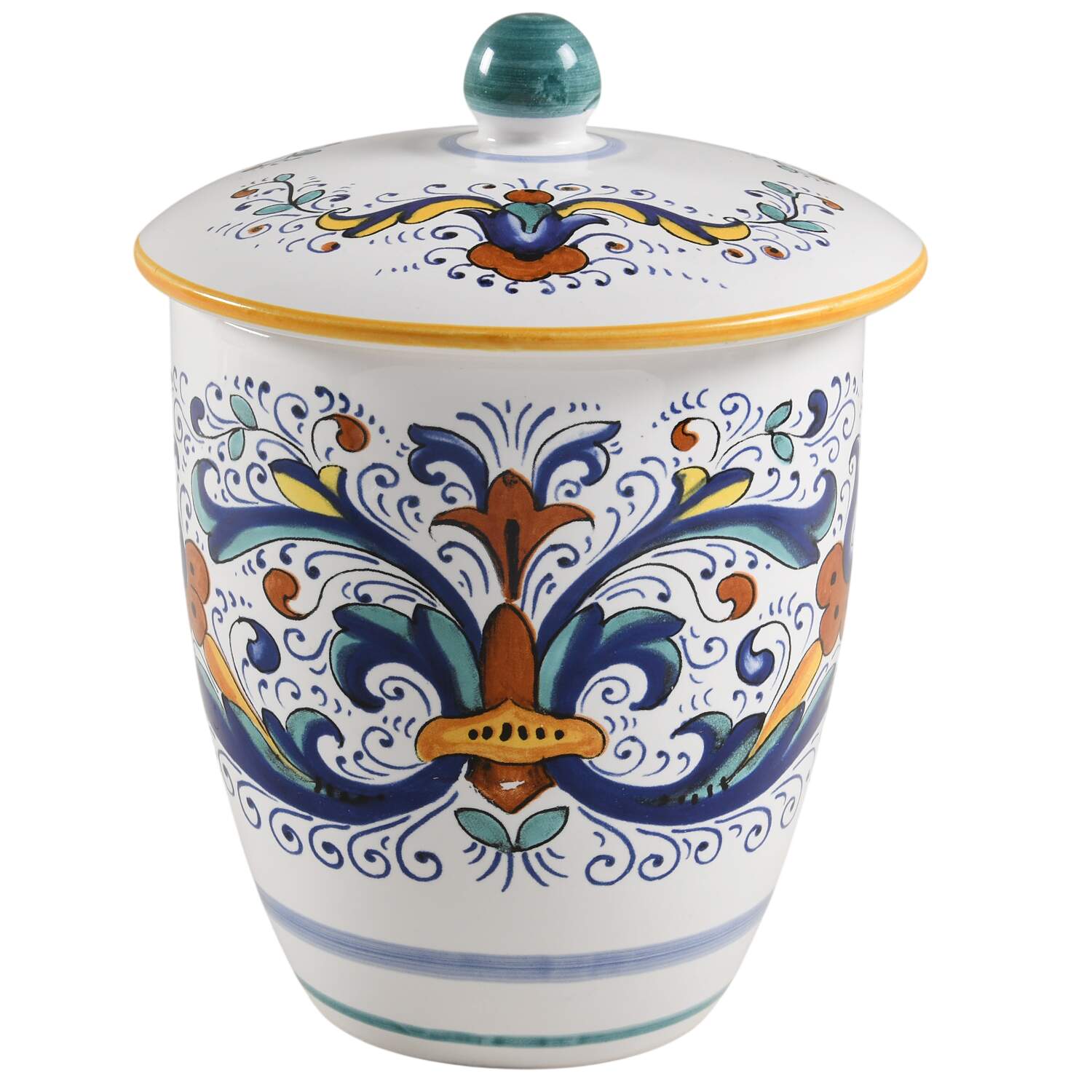 Deruta Cookie Jar & Lid by Sur La Table-1