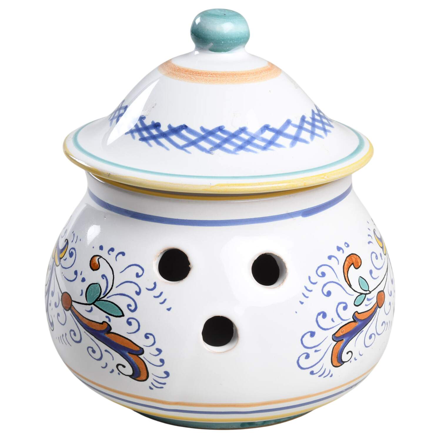 Deruta Garlic Keeper & Lid by Sur La Table-1