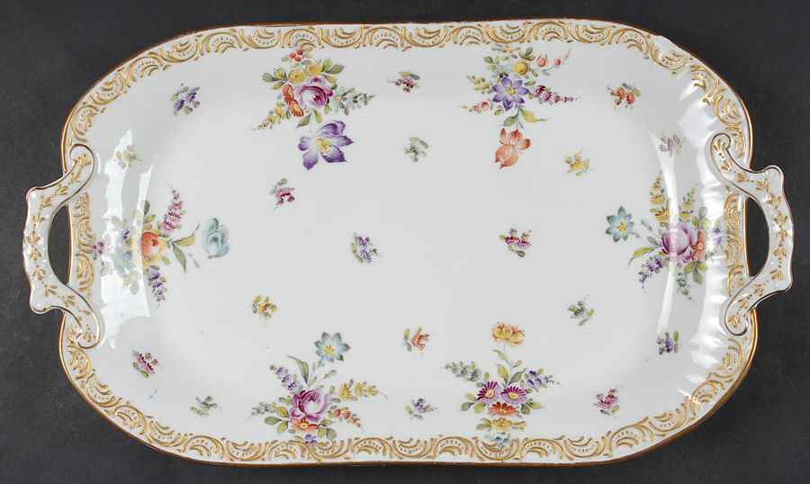 1026-1014 15" Rectangular Handled Tray by Saxonian-1