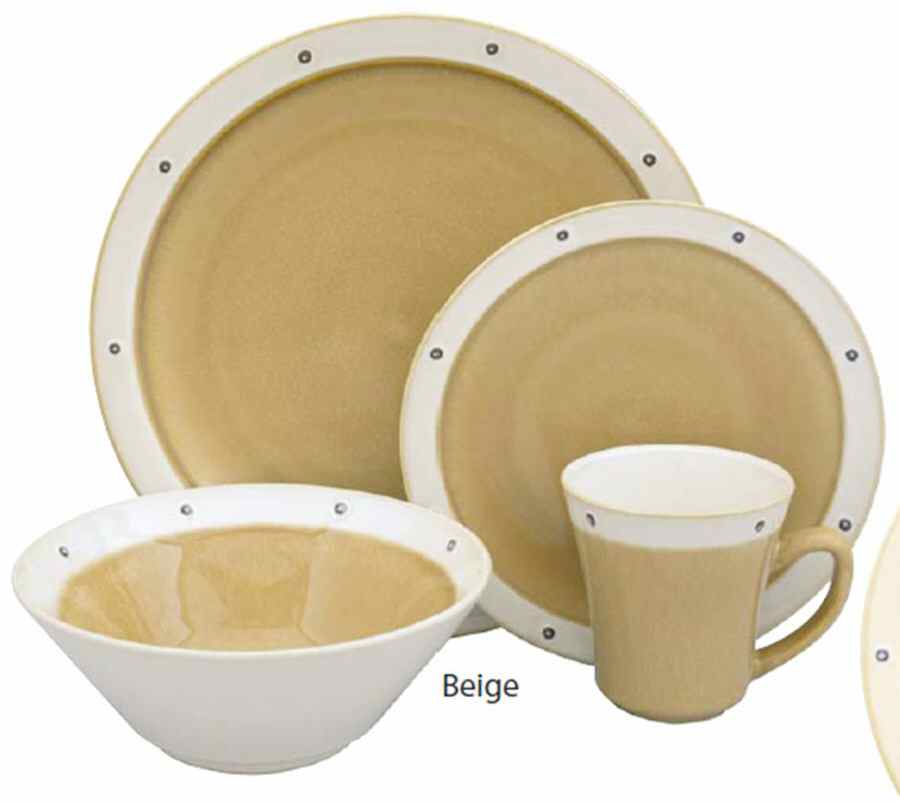 Newport Beige Dinner Plate by Sango-1