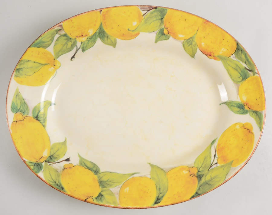 Italian Lemon 17" Oval Serving Platter by Sur La Table-1