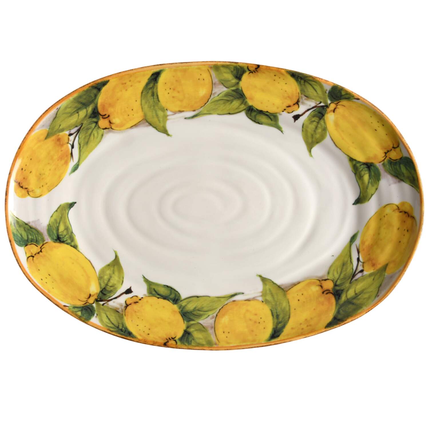 Italian Lemon 20" Oval Serving Platter by Sur La Table-1