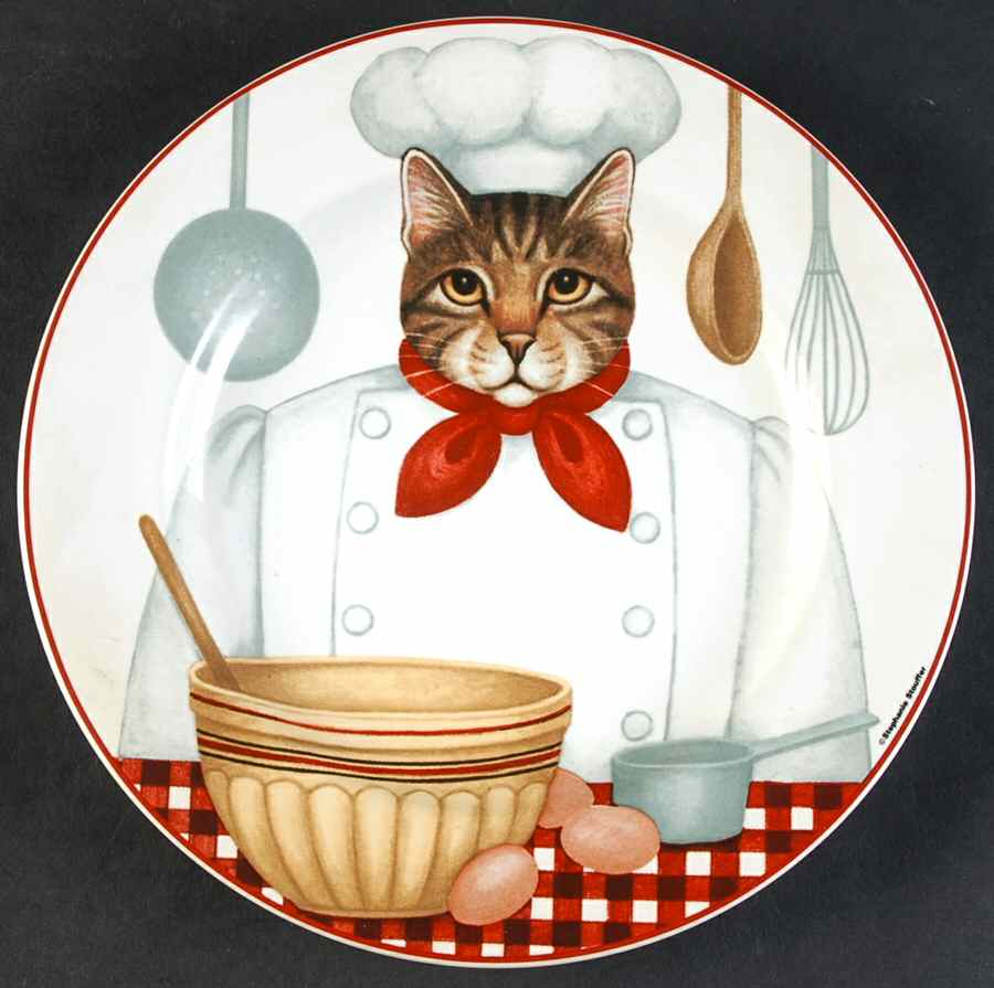 Gourmet Cats Salad/Dessert Plate by Sakura-1