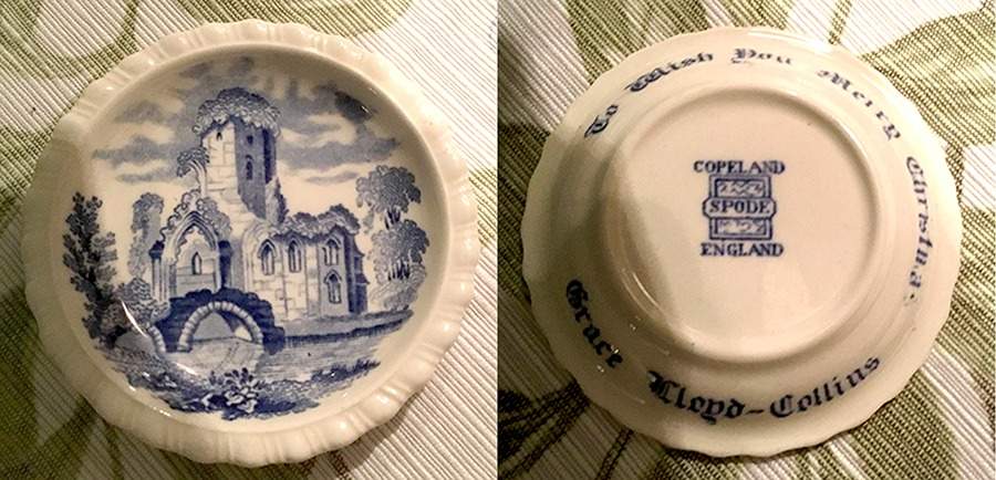Acora Blue Butter Pat by Spode-1