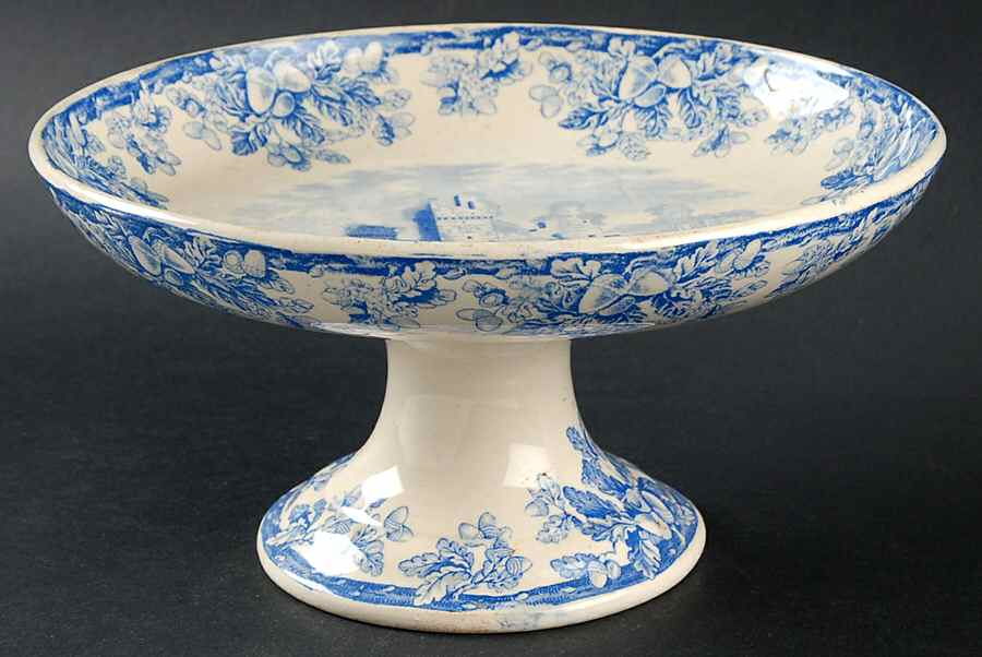 Acora Blue Round Compote (Height X Width) by Spode-1