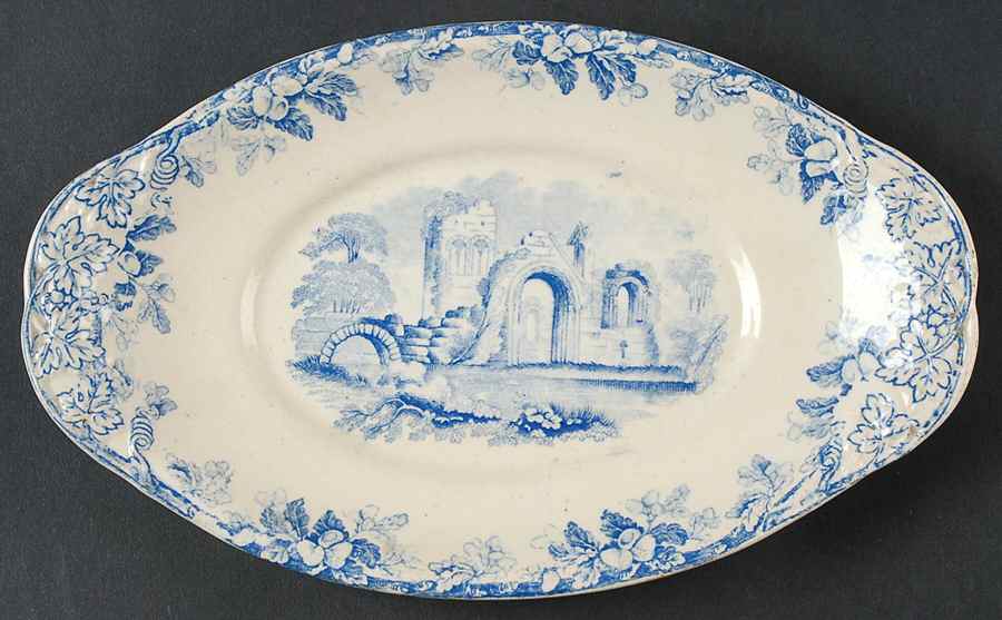 Acora Blue Underplate for Gravy Boat by Spode-1