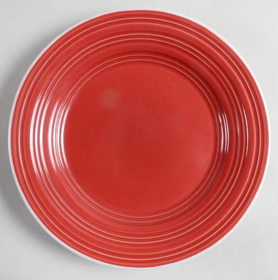 Red and White Salad Plate by Sandra By Sandra Lee-1