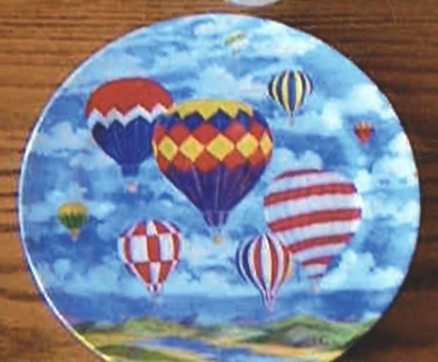 Hot Air Balloon Melamine Dinner Plate by Sakura-1