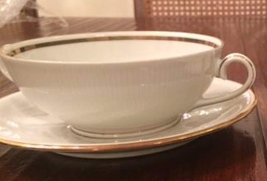 SCH672 Flat Cup & Saucer Set by Schumann - Bavaria-1