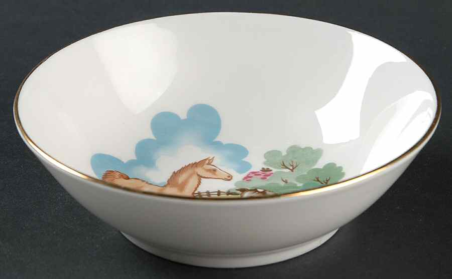 Pets Farm (Gold Trim) Child's Bowl by Spode-1