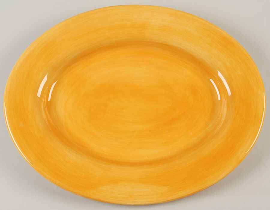 Salute Butter (Dark Yellow) 18" Oval Serving Platter by Tabletops Unlimited-1