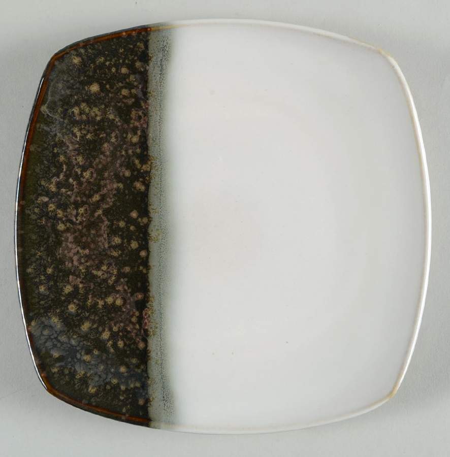 Metallics Black Square Salad Plate by Sango-1
