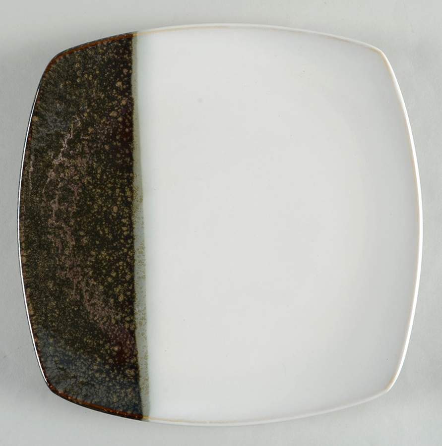 Metallics Black Square Dinner Plate by Sango-1