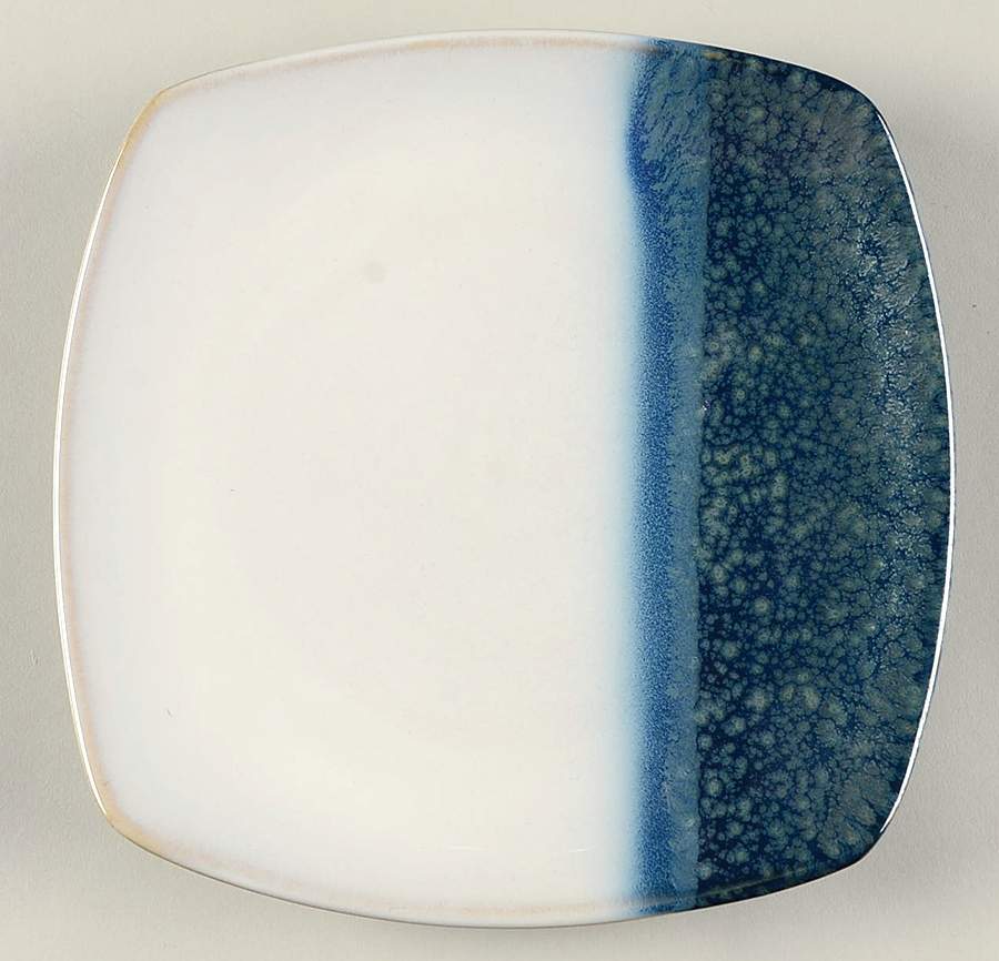 Metallics Blue Square Salad Plate by Sango-1