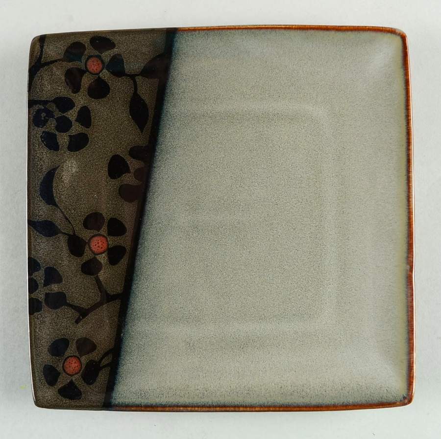 Bordeaux Black Square Salad Plate by Sango-1