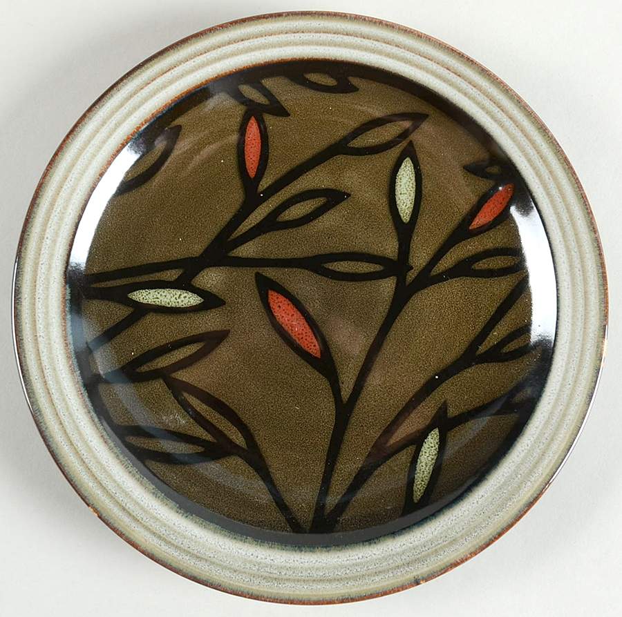Verona-Florence Black Salad Plate by Sango-1