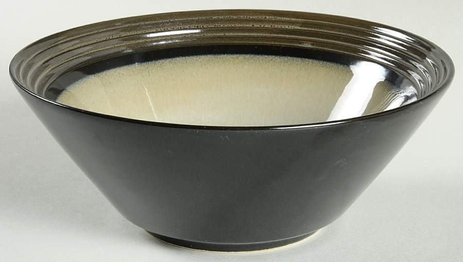 Salerno Black Soup/Cereal Bowl by Sango-1