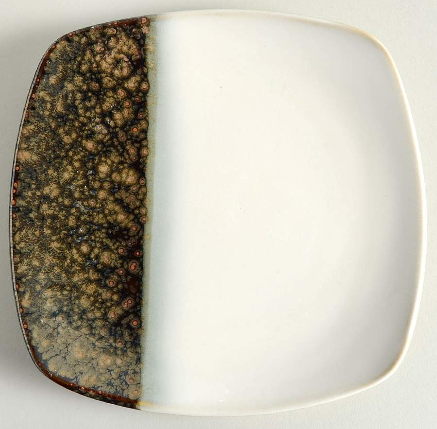 Reflection Black Square Salad Plate by Sango-1
