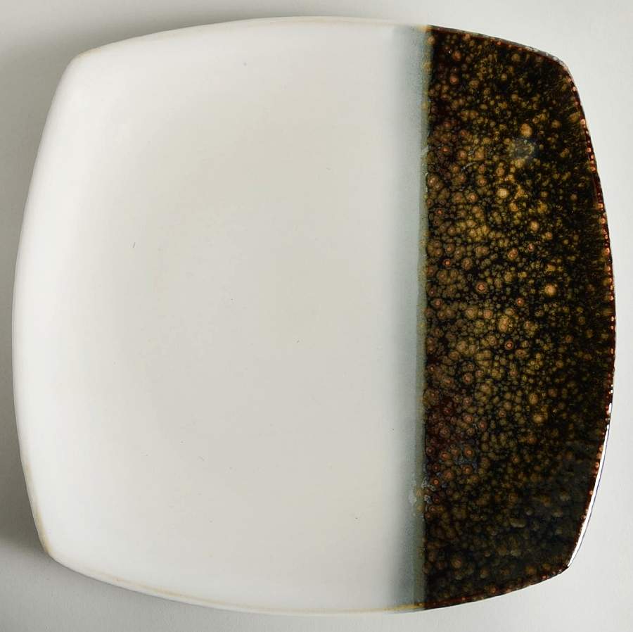 Reflection Black Square Dinner Plate by Sango-1