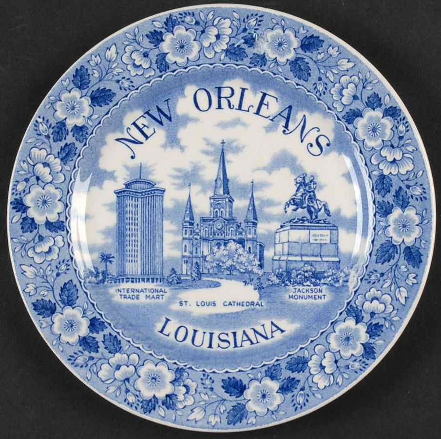 New Orleans Dessert/Pie Plate by Staffordshire-1