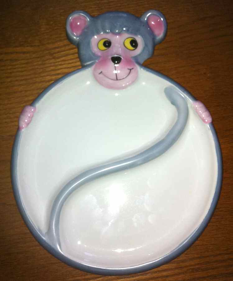 Monkey Divided Child's Plate by Studio Nova-1