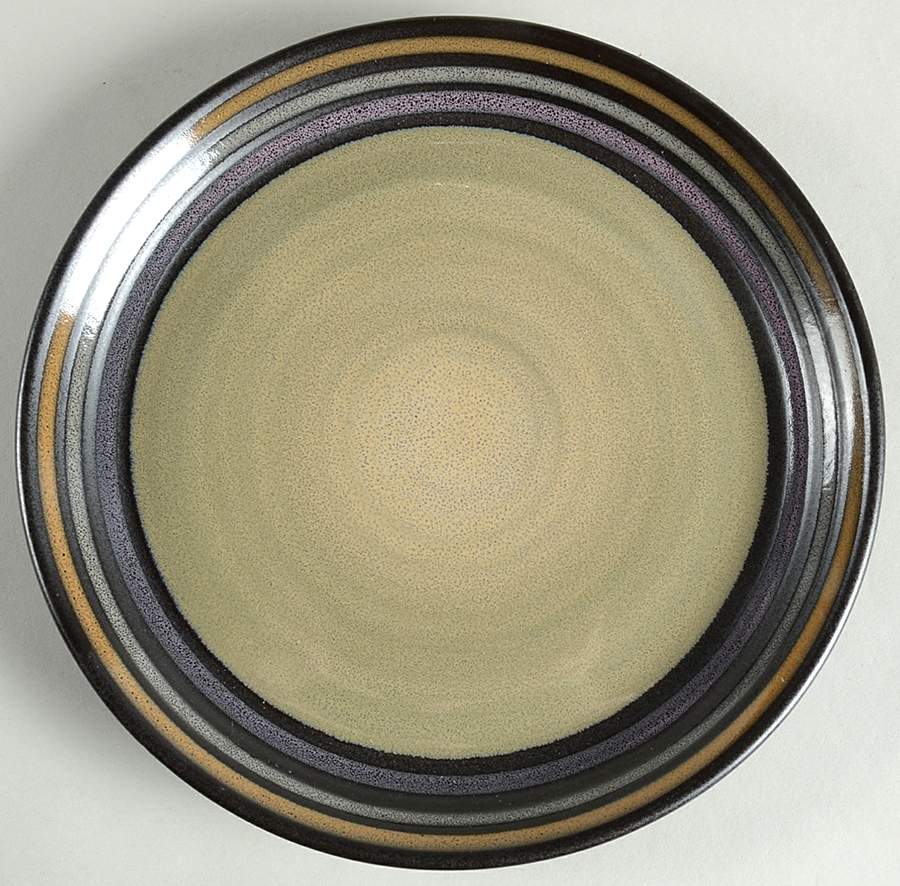 Tropica Black Salad Plate by Sango-1