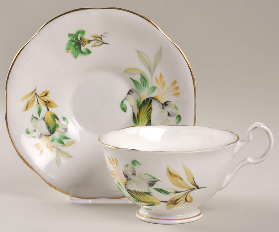 STF69 Footed Cup & Saucer Set by Staffordshire-1