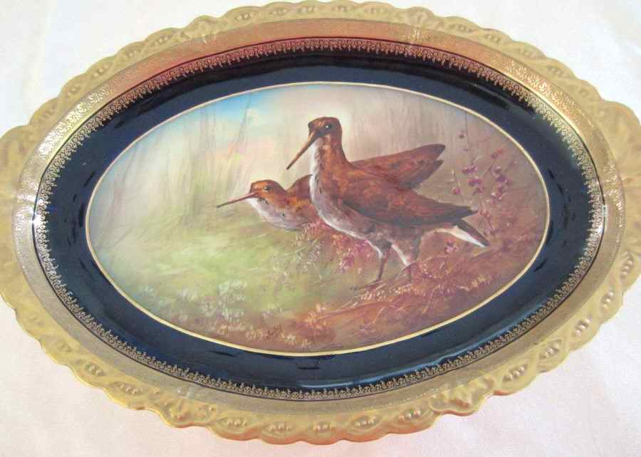 SPF42 14" Oval Serving Platter by Sevres Porcelain (France)-1