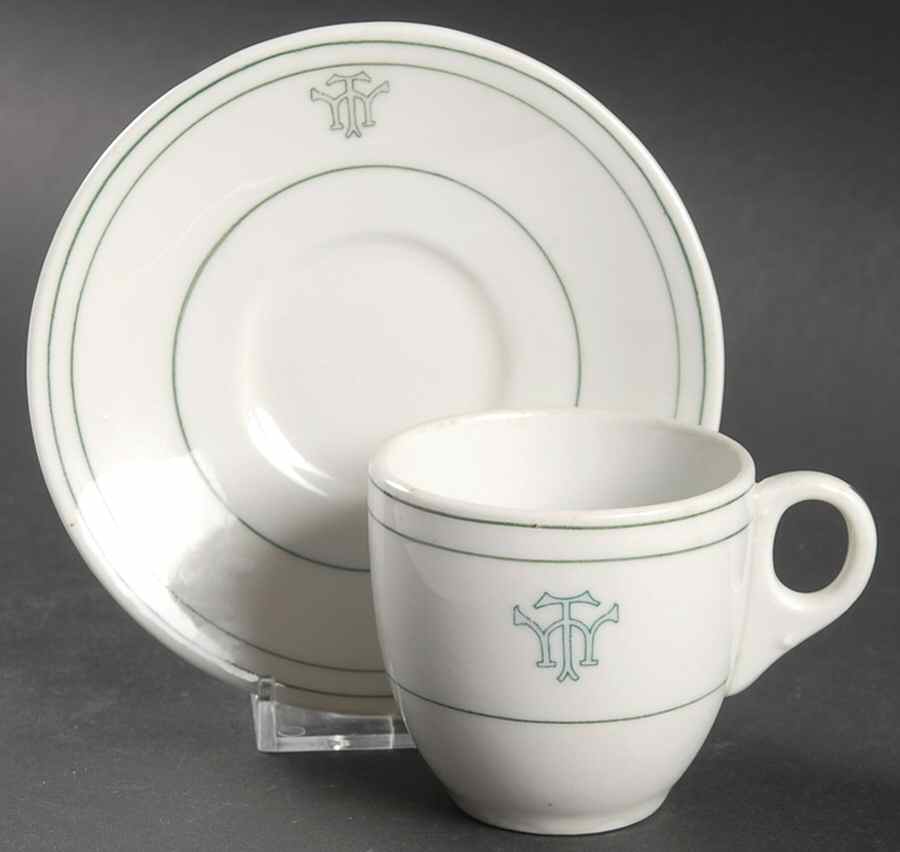 Shilin&Martin Flat Demitasse Cup & Saucer Set by Shenango-1