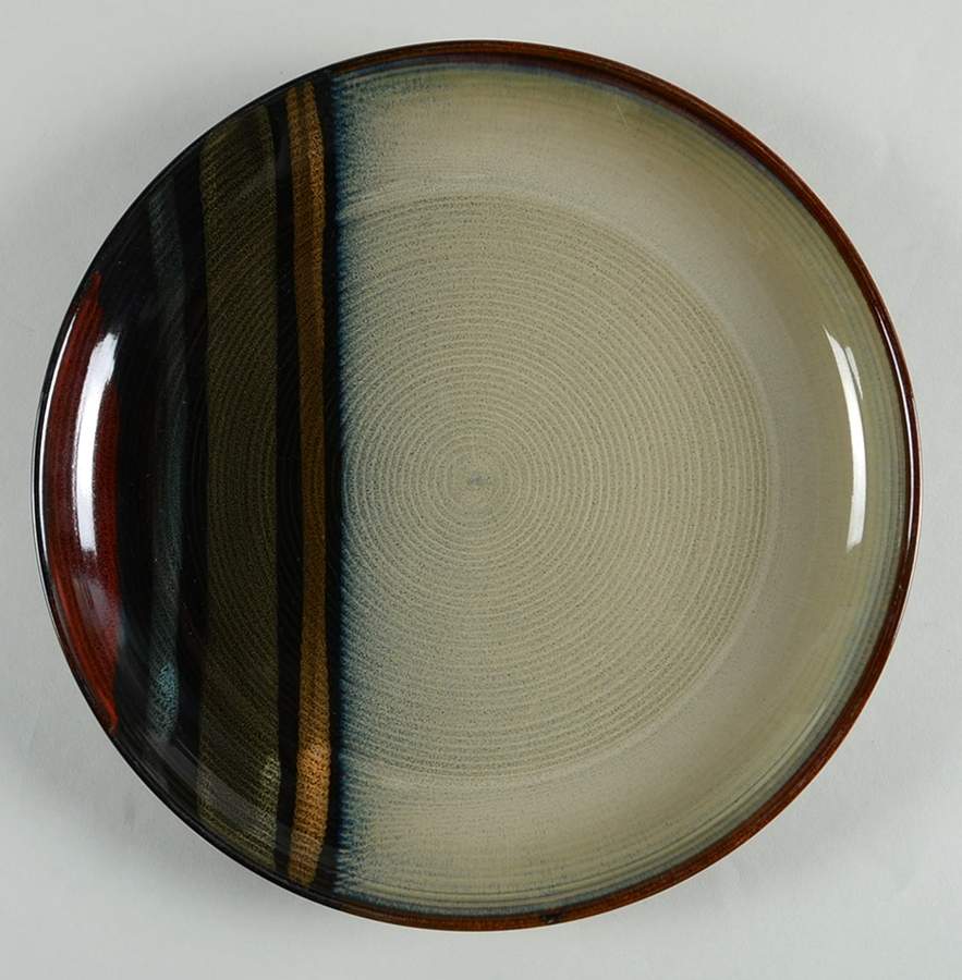 Alpha Black Dinner Plate by Sango-1