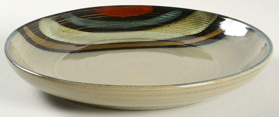 Alpha Black Salad Plate by Sango-1