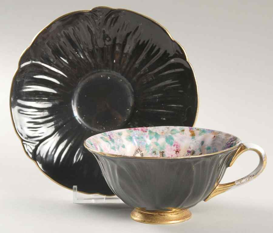 13418-72 Footed Cup & Saucer Set by Shelley-1