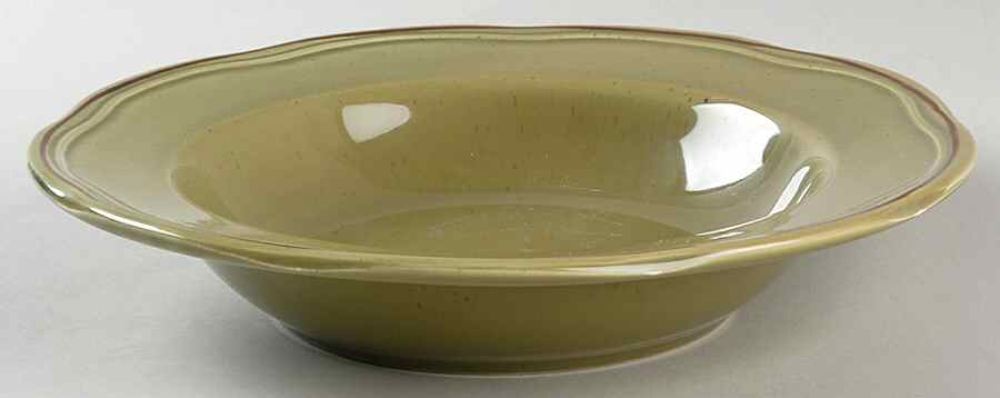 Cannes Sage Green Large Rim Soup Bowl by Sabatier-1
