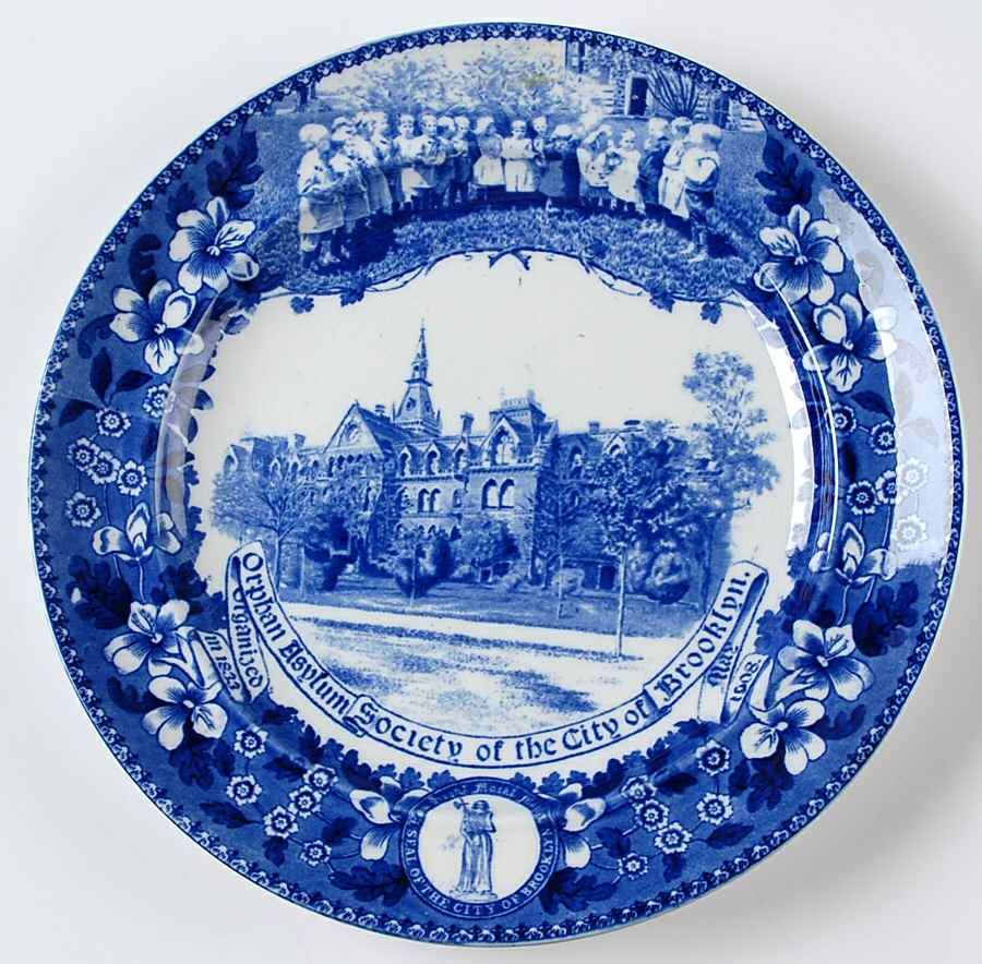 Orphan Asylum Society of Brooklyn Dinner Plate by Spode-1