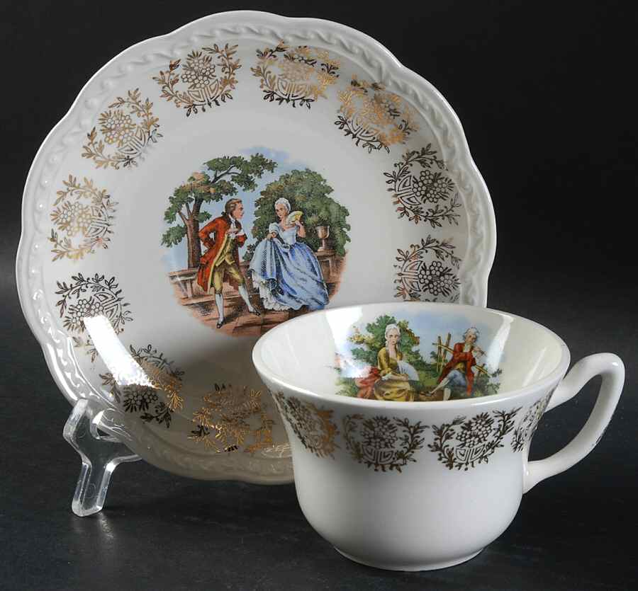 STT414 Flat Cup & Saucer Set by Stetson-1