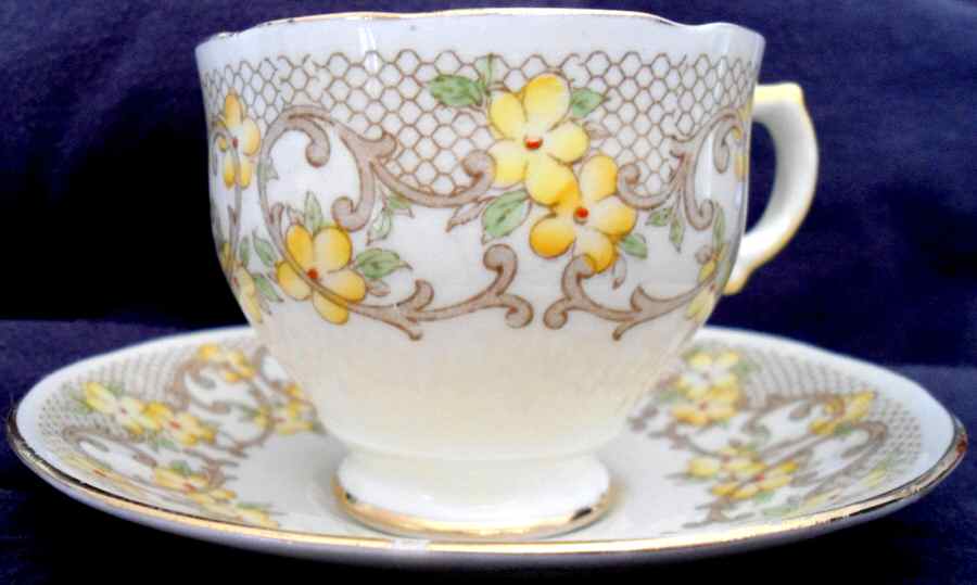 1726 Footed Cup & Saucer Set by Salisbury-1