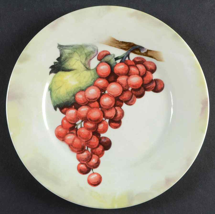 Watercolor Grapes Salad Plate by Savinio Designs-1