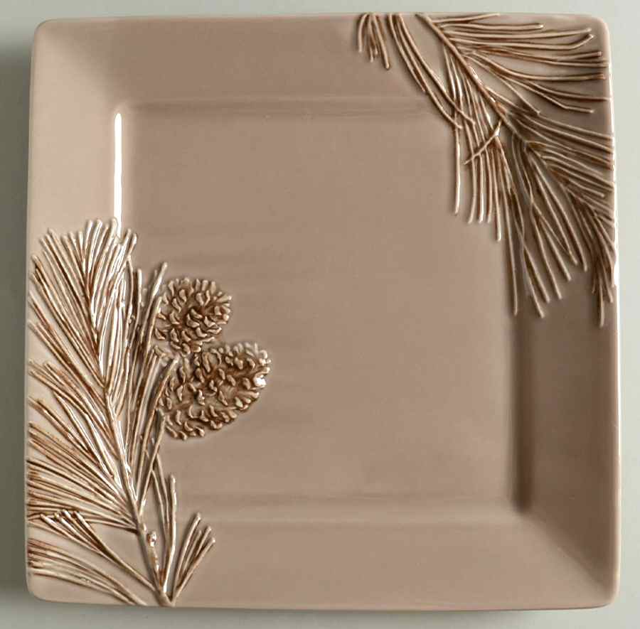 Winter Cabin Square Dinner Plate by St Nicholas Square-1
