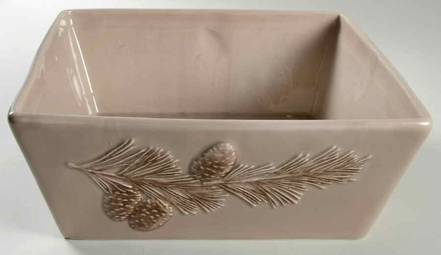 Winter Cabin 10" Square Serving Bowl by St Nicholas Square-1