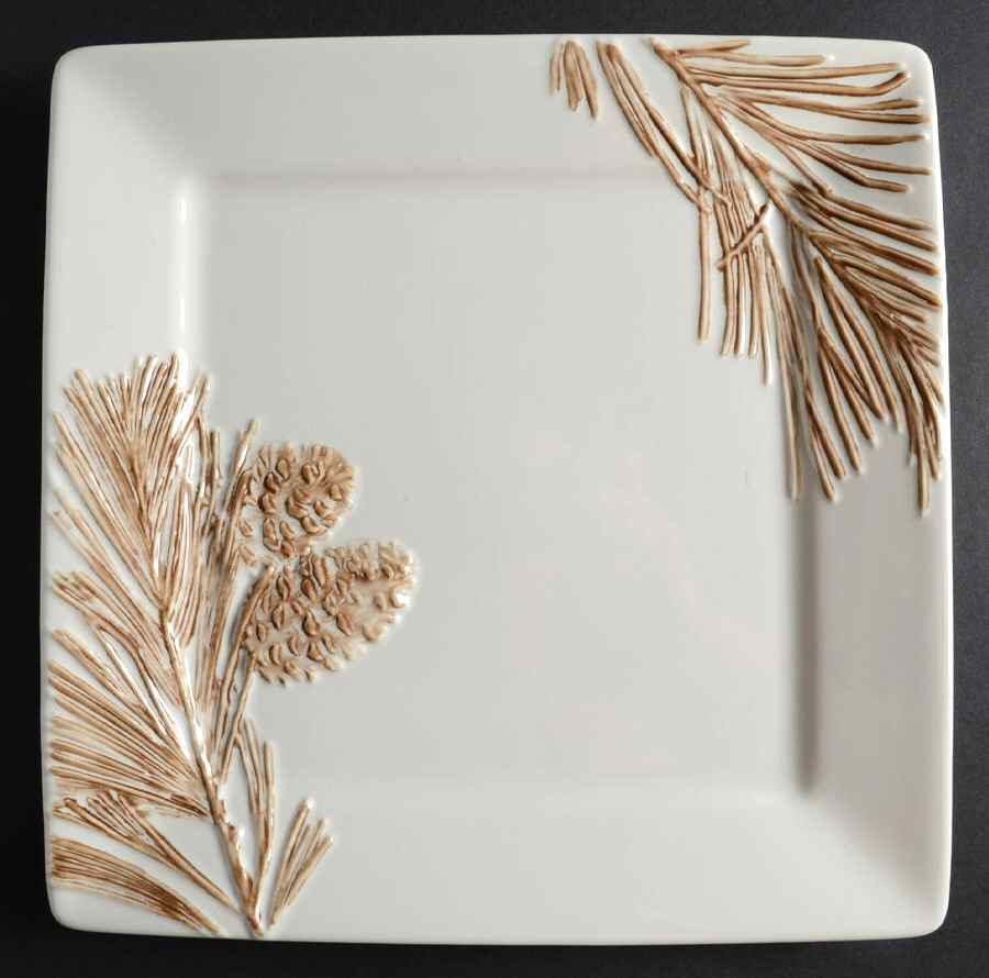 Winter Cabin Square Dinner Plate by St Nicholas Square-1