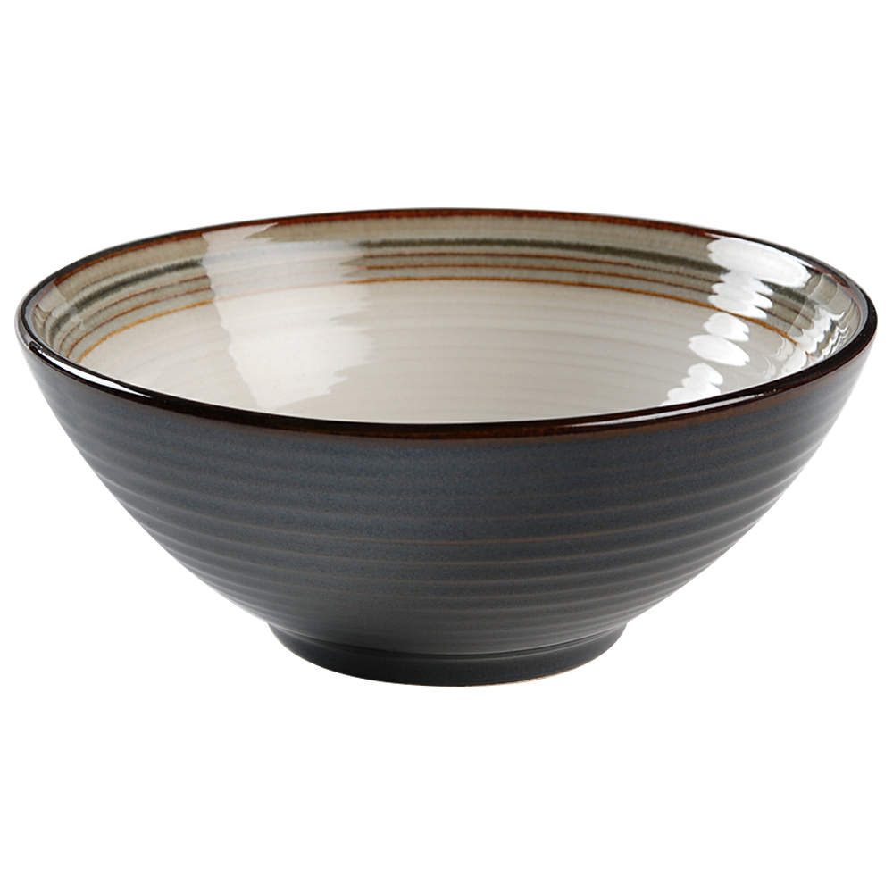 Jetta Black Soup/Cereal Bowl by Sango-1