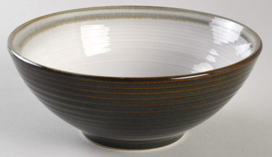 Jetta Black Soup/Cereal Bowl by Sango-1