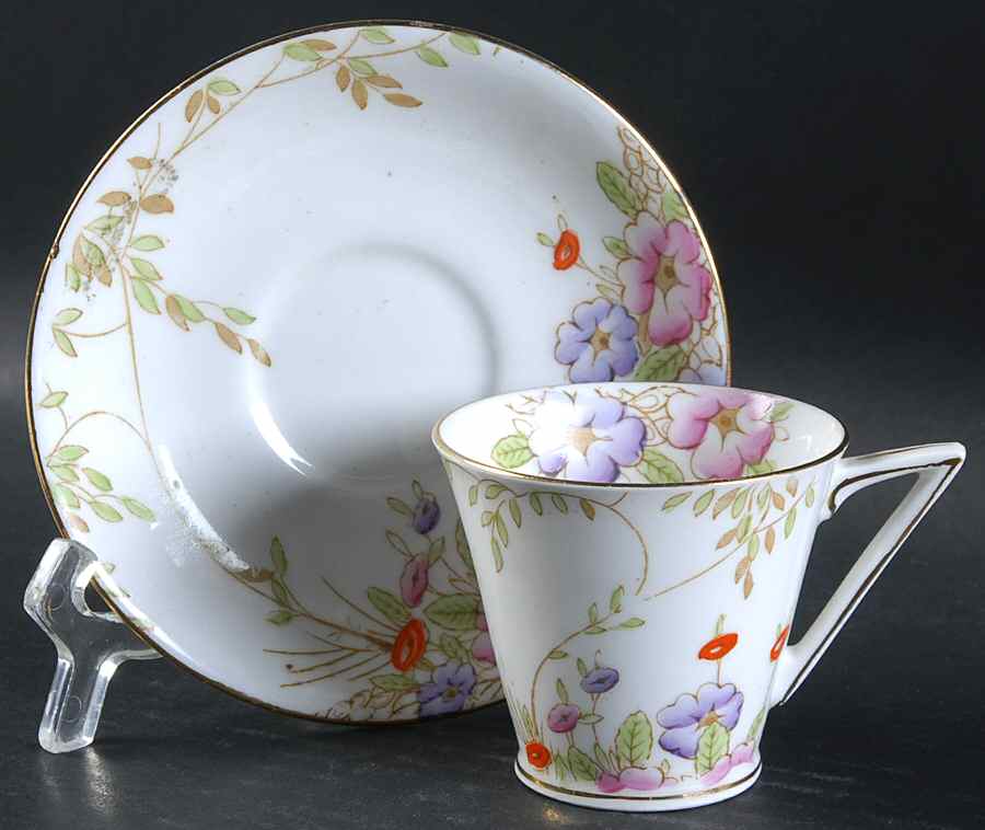 7505 Flat Demitasse Cup & Saucer Set by Standard China-1